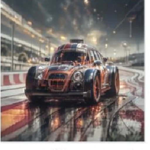DRaFT result for the burger racer prompt.