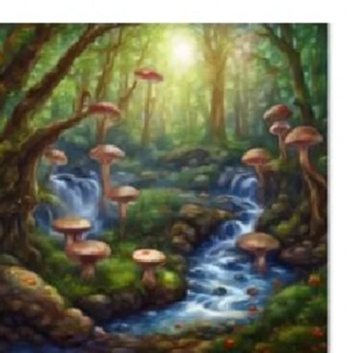 GRPO result for the mystical forest prompt.
