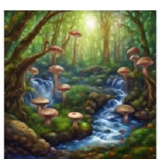 SD-Turbo result for the mystical forest prompt.