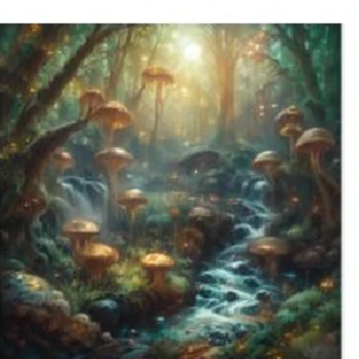 VGGFlow result for the mystical forest prompt.