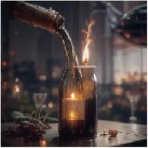 DRaFT result for the wine bottle candle prompt.
