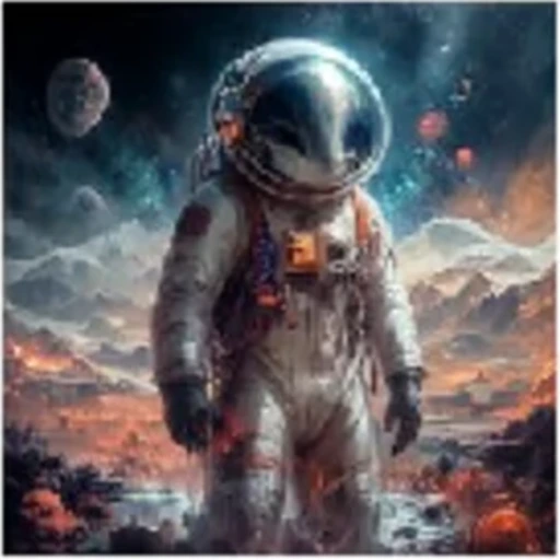 DRaFT result for the astronaut suit prompt.