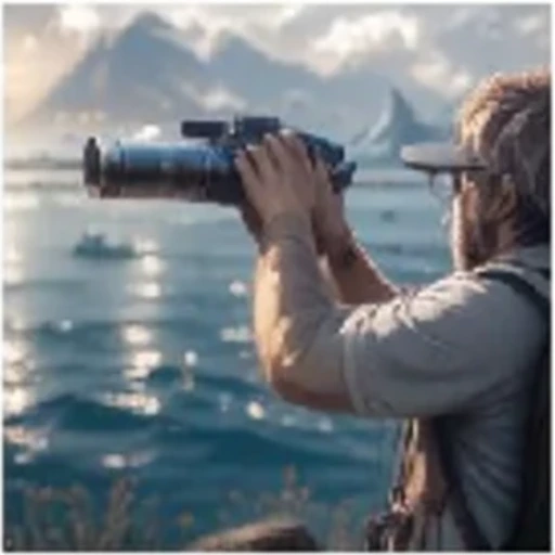 DRaFT result for the tourist binoculars prompt.