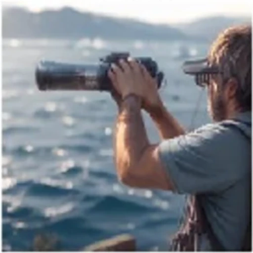 VGGFlow result for the tourist binoculars prompt.